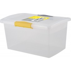 Ящик для хранения Laconic mini прозр. с защел. 2,5л (Желт/сер) (BQ2494ЖТСЕР)